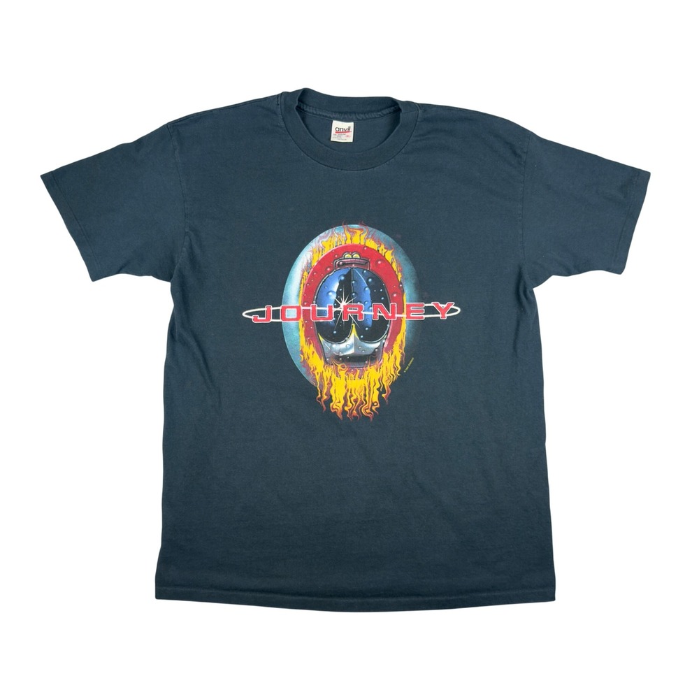 Vtg 1999 Journey Summer Tour T Shirt XL Anvil USA Rock Concert Band Tee Faded